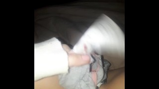 Squirting all over sisters panties before bed