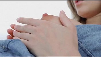 Cute blonde girl rubbing her pussy