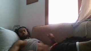 Devilishly Handsome Ade Jerking BBC Caught BY Webcam (Solo Male)