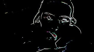 Cartoon blowjob!! The bitch sucks a dick!