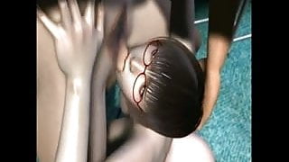 busty 3d anime teacher getting fucked